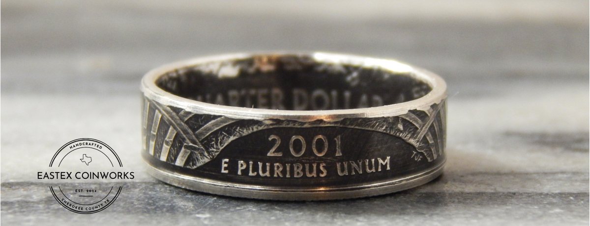 Texas Silver Coin Ring | Texan order State Hand Made Jewelry | Silver Sizes (5-12) Coin Ring