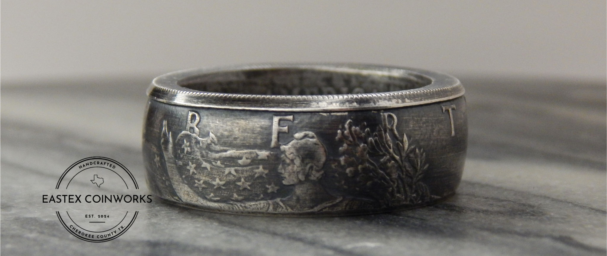 Texas Silver Coin Ring | Texan order State Hand Made Jewelry | Silver Sizes (5-12) Coin Ring